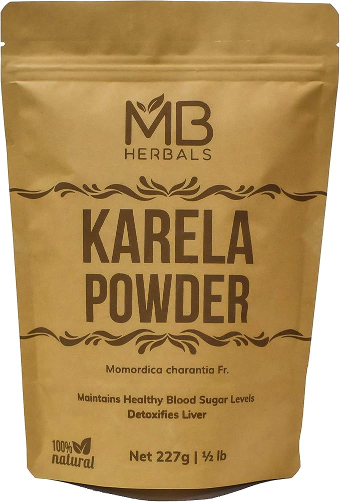 MB Herbals De-Seeded Karela Powder 8 227 Gram (0.5 lb) 100% Pure