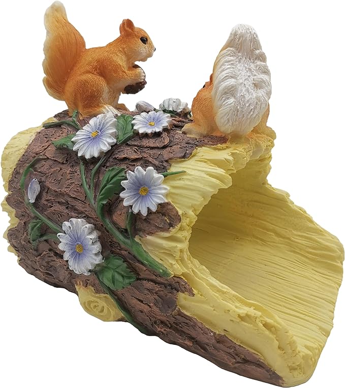 Squirrel Statues Gutter Downspout Extension Statues Garden Decoration,Resin Statue Outdoor Decor,Animal Downspout Diverter,Decorative Gutter Extension,3"×4" Downspout Extender Diverter Splash Block