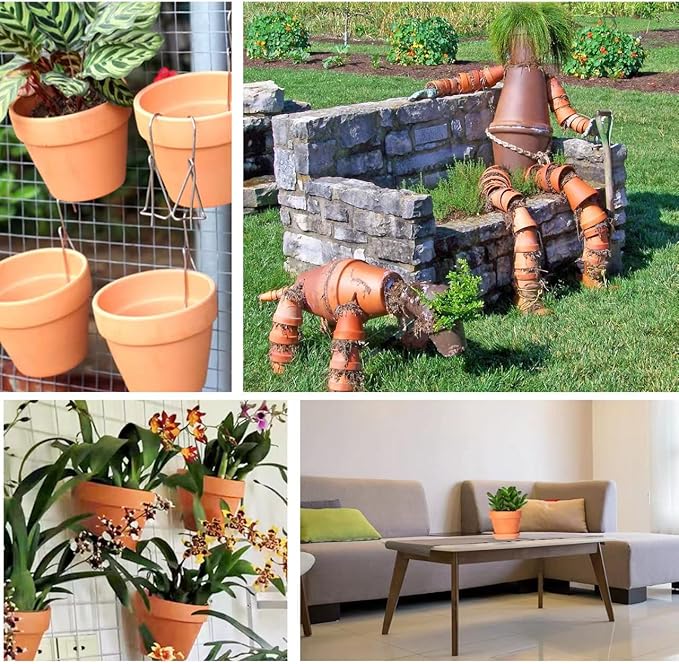 3 Inch Terracotta Pots with Saucer-20 Pack,Cactus Terra Cotta Flower Pots with Drainage,Succulent Nursery Clay Pots Great for Plants,DIY Crafts, Wedding Favor