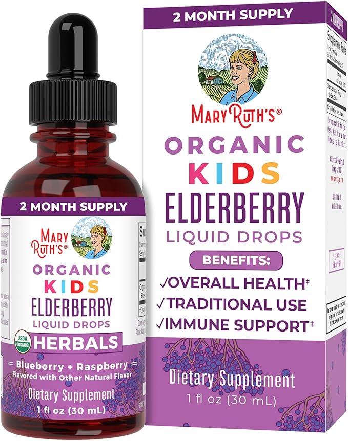 MaryRuth Organics Cocomelon Kids Elderberry Syrup, 4-13 Years, 1 Fl