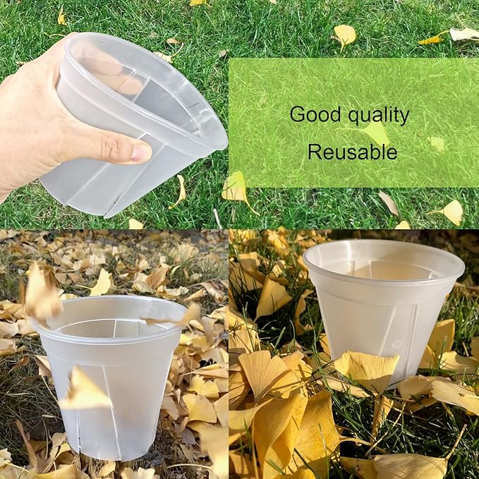 Large Clear pots for Plants,10 Sets 5/6/7/8/9 inch Thick Plastic Nursery pots for Plants with Drainage Holes for Monstera Plant Live,Succulents etc - Indoor and Outdoor use