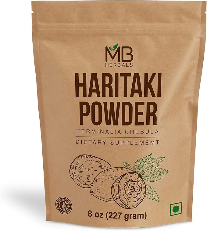 MB Herbals Haritaki Powder 8 oz 227 Gram 0.5 lb