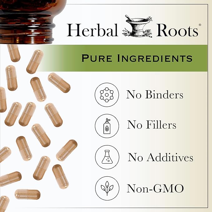 Herbal Roots Ashwagandha Capsules 1,000mg per 60 Vegan