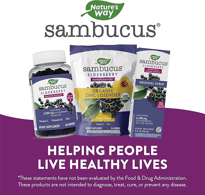 Nature's Way Sambucus Zinc Lozenges 24 Lozenges
