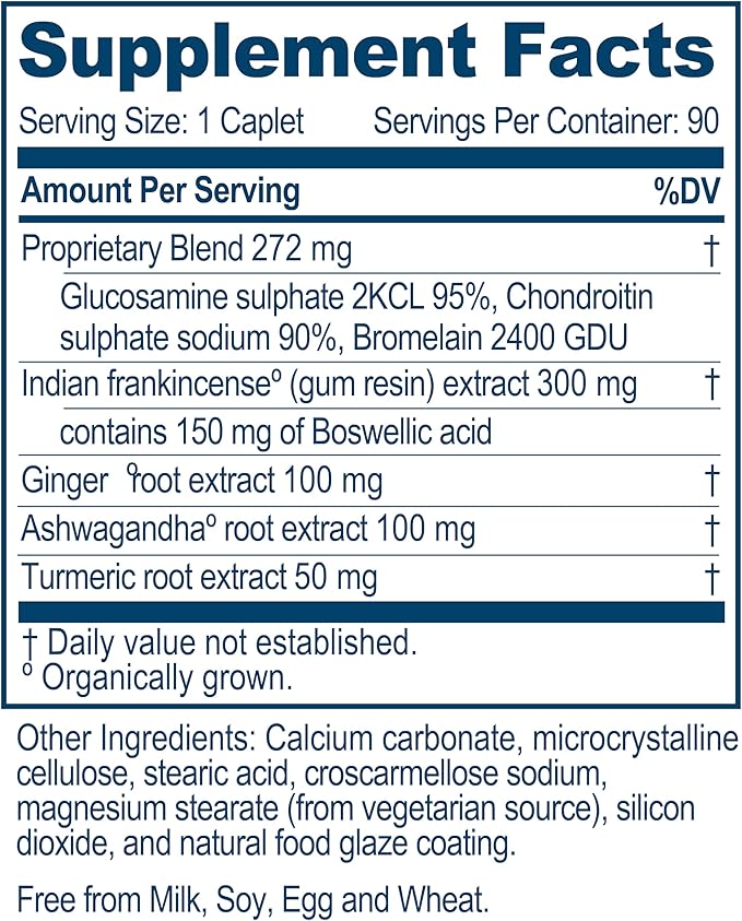 Ayush Herbs Boswelya Plus, Ayurvedic Muscle 90 Vegetarian