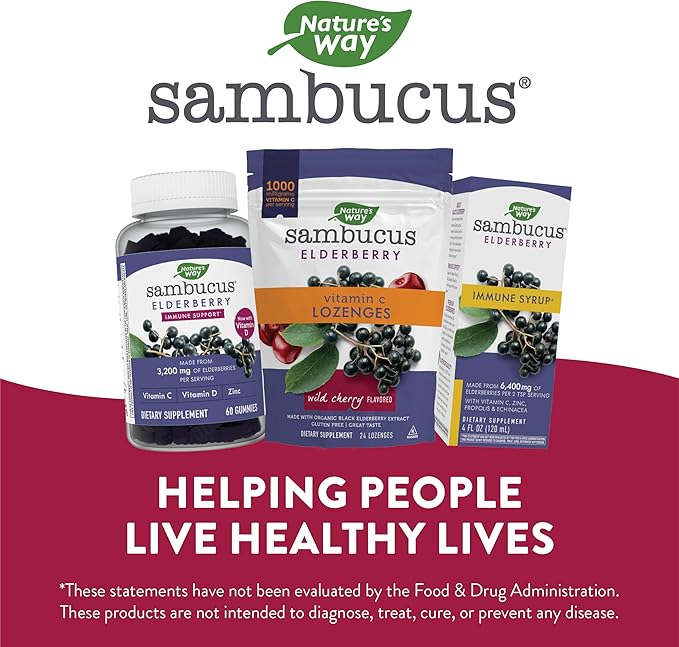 Nature’s Way Sambucus Elderberry Lozenges, 1000 24 Count