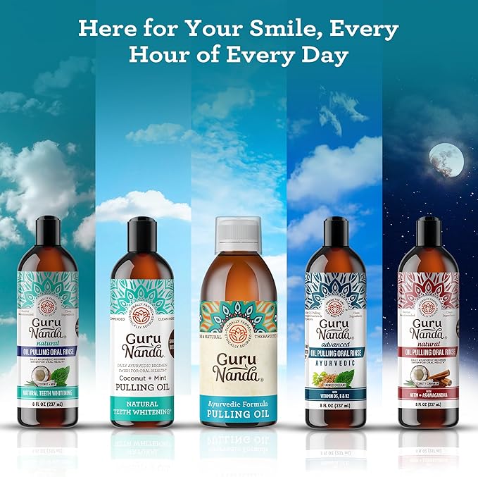 GuruNanda Original Oil Pulling with Tongue 8.45 Fl