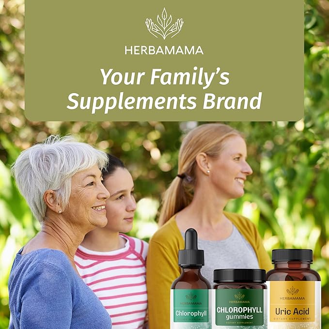 HERBAMAMA Chlorophyll Gummies Supplement from 90 Vegan