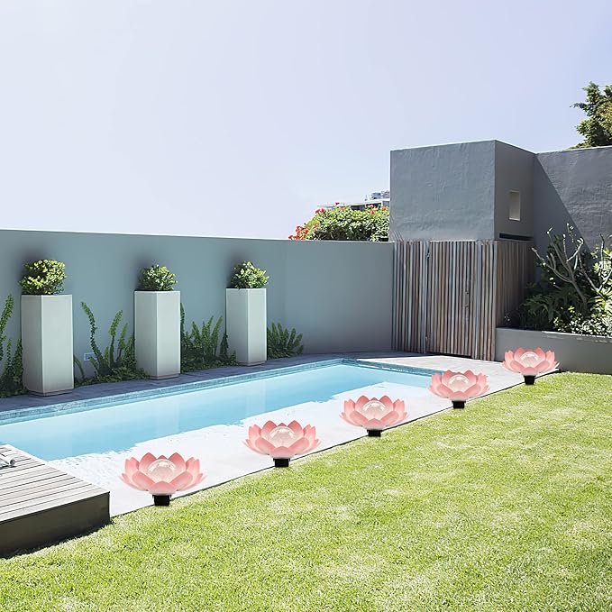 Solar Light Outdoor, Metal Glass Decorative Waterproof Garden Light LED Solar Flower Lights for Patio, Lawn,Walkway,Tabletop,Ground