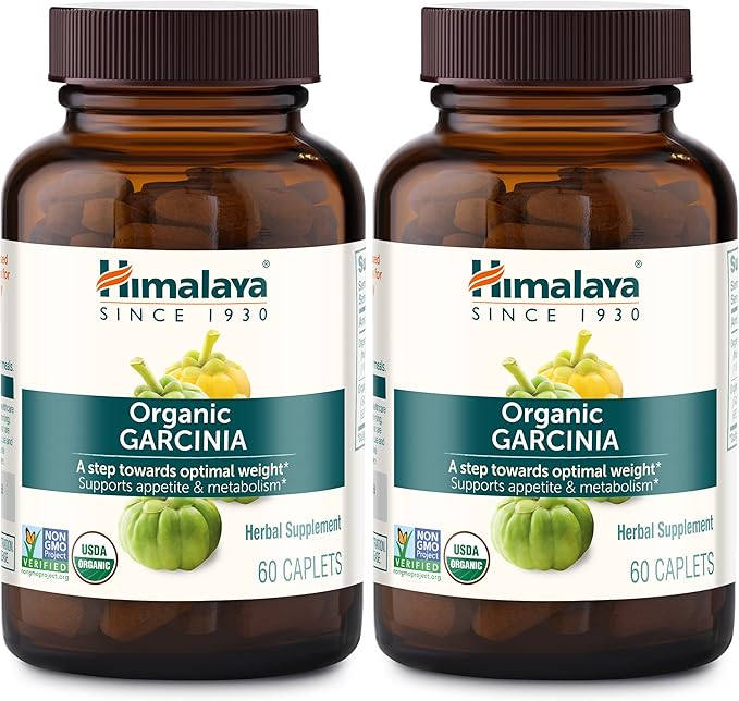 Himalaya Organic Garcinia Cambogia Herbal Supplement, 600 mg, 60 Plant-Based 2 Pack