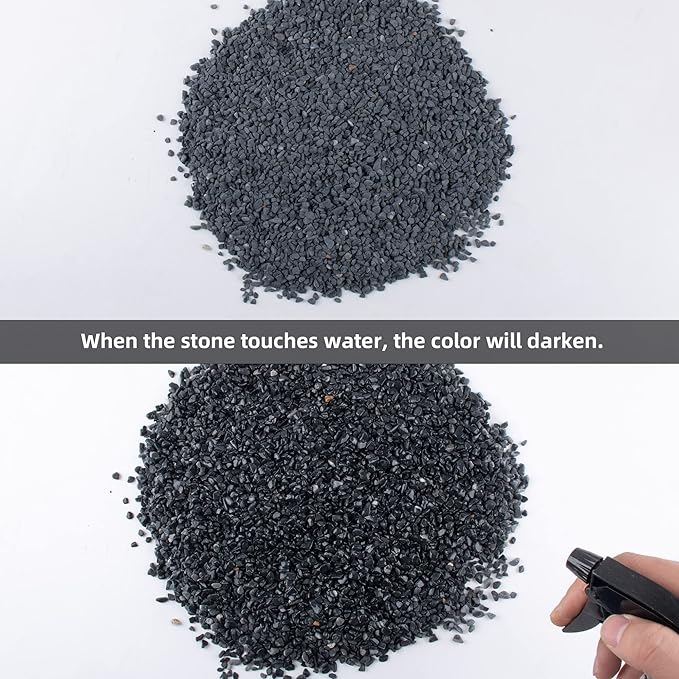 Anothera Stones for Plants 18 LB Smooth Natural Black River Rocks, Plant Aquarium Gravel Stones for Succulents Bonsai Terrarium Vase Fillers Fish Tank Indoor Outdoor Garden Decor(6-9 mm)