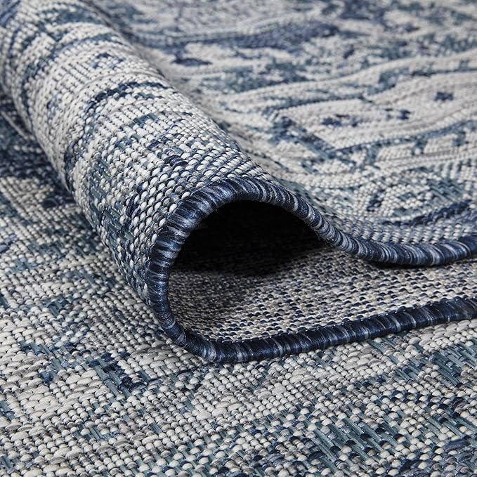 Keen Home Design Terrace Outdoor Area Rug - 8x10 Washable Indoor/Outdoor Rug for Patio, Kitchen, Balcony, Beach, Garden, Deck and Porch, Size: 7'7"x10'