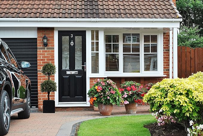 Artificial Topiary Trees Outdoor Boxwood Double Ball 40''T Potted Plants Home Decor 2 Pack