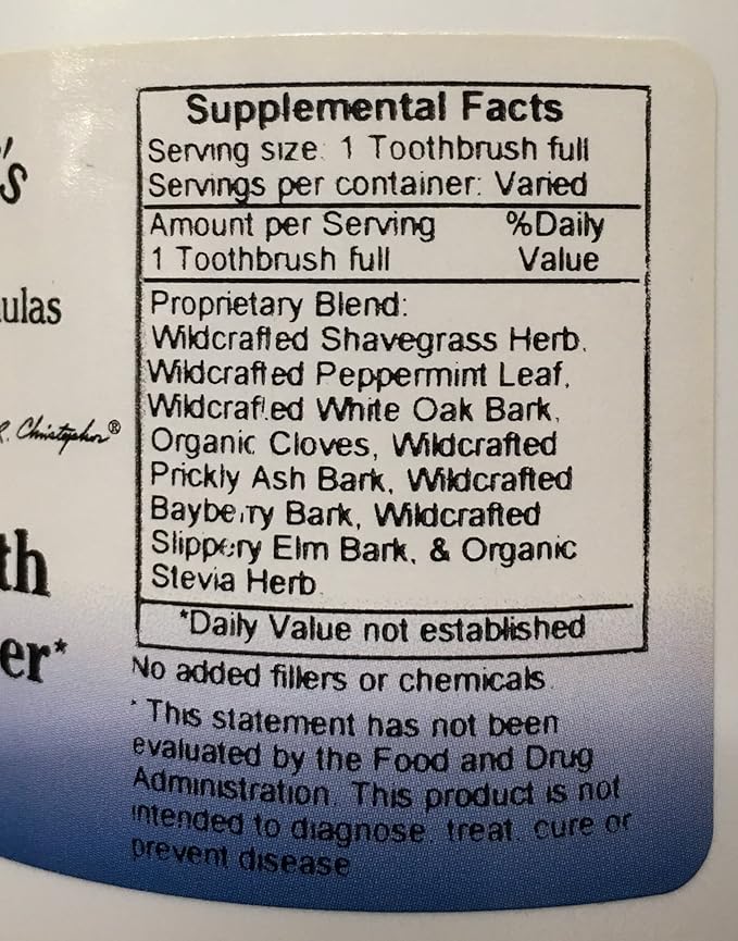 Christopher's Original Formulas Herbal Tooth and