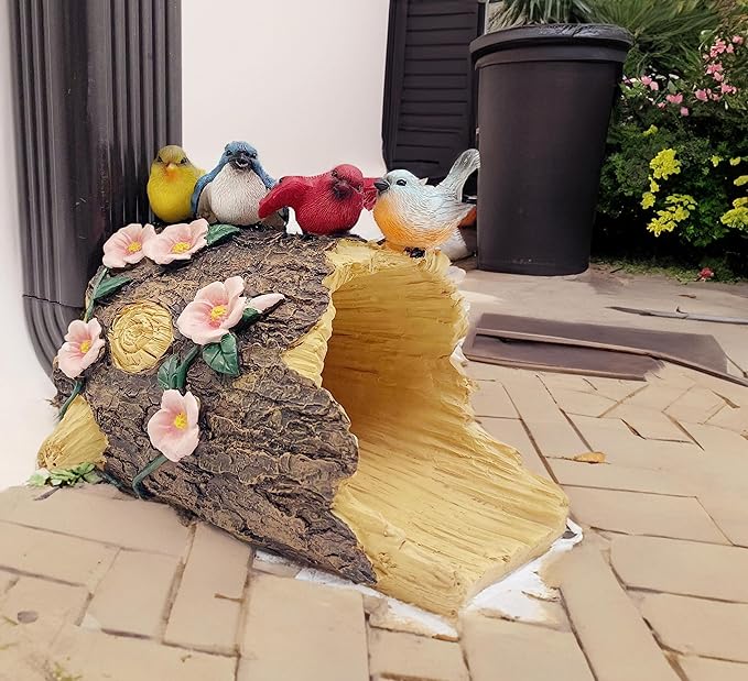Bird Statues Gutter Downspout Extension Statues Garden Decoration,Resin Statue Outdoor Decor,Animal Downspout Diverter,Decorative Gutter Extension,3"×3" Downspout Extender Diverter Splash Block