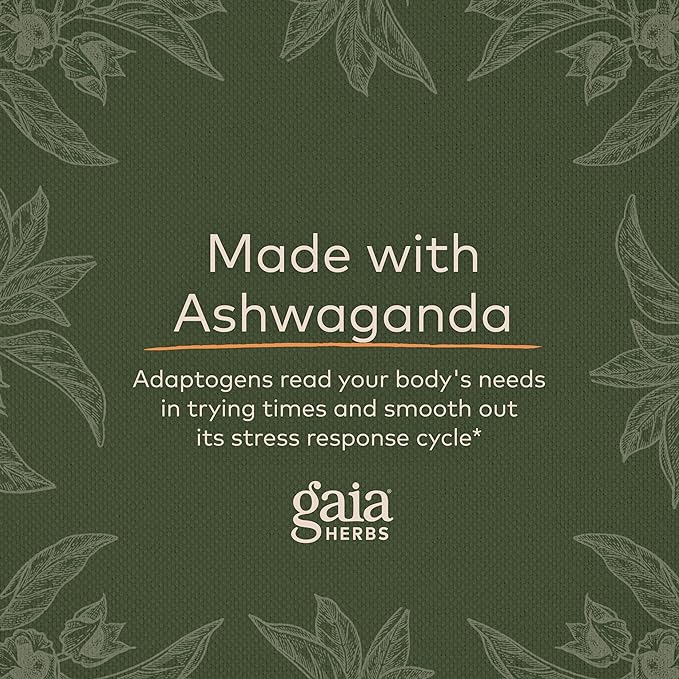 Gaia Herbs, Ashwagandha Root Vegan Liquid 60-Count (Pack 1)