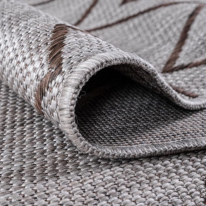 Keen Home Design Terrace Outdoor Round Rug - 8ft Round Washable Indoor/Outdoor Rug for Patio, Kitchen, Balcony, Beach, Garden, Deck and Porch, Size: 7'7" Round