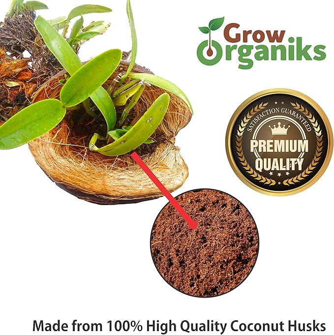 4 Pack Premium Coco Coir Brick for Plants | 100% Organic Compressed Coconut Coir Bricks Starting Mix, Coco Coir Fiber Coconut Husk for Planting, Gardening, Potting Soil Substrate, Herbs, 1.4 LB/Brick