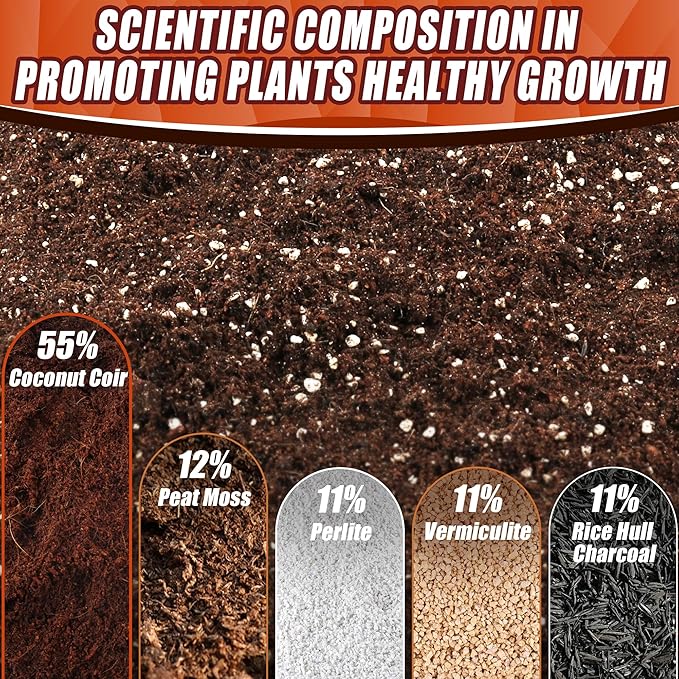 AVALUTION Potting Soil Mix - 9QT Soil for Indoor Plants, All Natural and Organic Plant Soil for Seed Starting, Loose and Breathable Garden Soil for Spices, Herbs & Vegetables