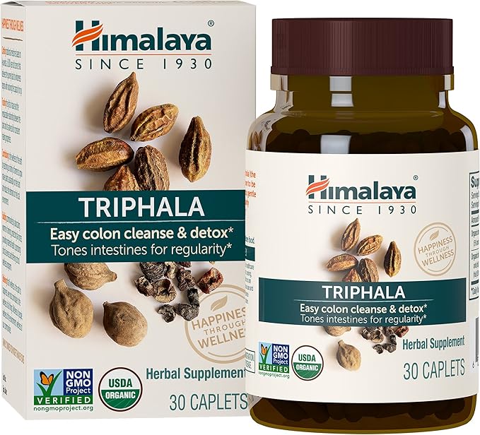 Himalaya Organic Triphala Herbal Supplement 688 mg, 30 Plant-Based