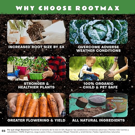 RootMax - Mycorrhizal Fungi | Rooting Powder for All Plants, Trees, Flowers & Edibles | Direct to Root Inoculant | Treats 15 Plants (200 g/7.05 oz)
