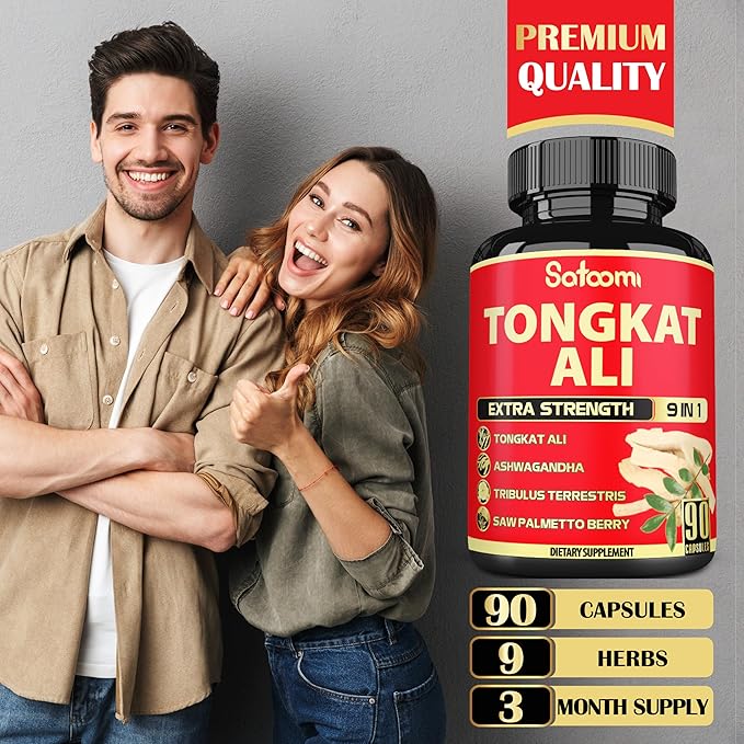 Satoomi Tongkat Ali Root Extract 200 9 Herbs 90 Capsules 3 Month