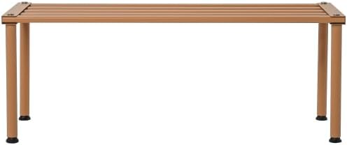 Metal Plant Stand, Rust-proof Aluminum Display Rack, Plants Display Stands Decoration Racks for Living Room Garden Balcony Patio (Wood Color, 31.5Inch Tall Leg)