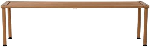 Metal Plant Stand, Rust-proof Aluminum Display Rack, Plants Display Stands Decoration Racks for Living Room Garden Balcony Patio (Wood Color, 41.3Inch Tall Leg)