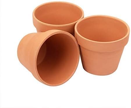 [26 Pack] 4" Planter Nursery Pots Clay Pots Terracotta Pot Clay Ceramic Pottery Planter Cactus Flower Pots Succulent Nursery Pots Garden Terra Cotta Pots with Drainage Hole (26)