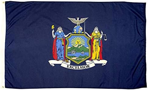 FlagSource New York Nylon State Flag, Made in USA, 4x6'
