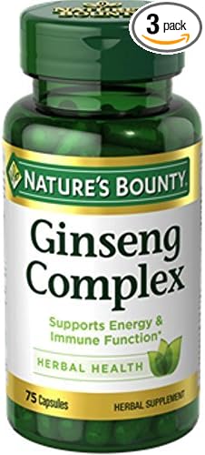 Nature's Bounty Ginseng Complex Herbal Health 75 ea 3)