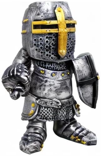 nezababy 8 pcs Knight Gnomes Guard Garden Statue Decoration Medieval Wee Crusader Battle Swordsman Fighting Outdoor Figurines Lawn Decor Resin (H)