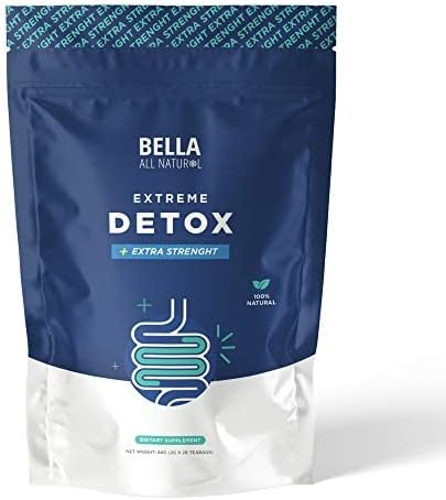 Bella All Natural Extreme Detox Tea - Body Cleanse, Colon Cleanser & Detox, Natural Herbs, 3.17 Ounce