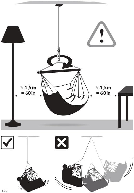 LA SIESTA® - XL King Domingo Hammock Swing Chair & CasaMount - Weather & Tear Resistant Hanging Chair - Outdoor Indoor Hammock Chair w/Suspension Kit for Walls Ceilings Square Beams - Sea Salt