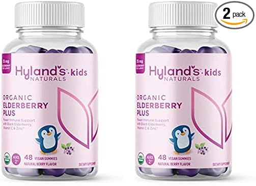 Hyland's Kids Organic Elderberry Plus Gummies, 48 Vegan 2)