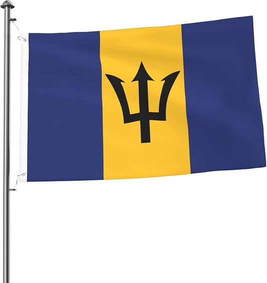 Barbados Barbadian Flag Garden Yard House 2x3 ft Flags Double Sided Print Banner Indoor Outdoor Party Home Decorations for Boat Dorm House Balcony