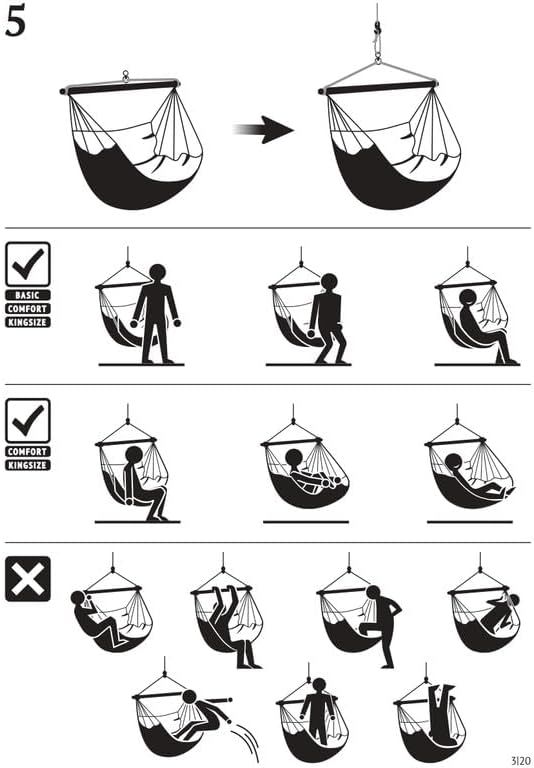 LA SIESTA® - Large Comfort Domingo Hammock Swing Chair - Weather & Tear Resistant Hanging Hammock Chair - Indoor Outdoor Hammock Chair Swing - Patio Porch Bedroom Hanging Chair - Max 285 Lbs, Toucan