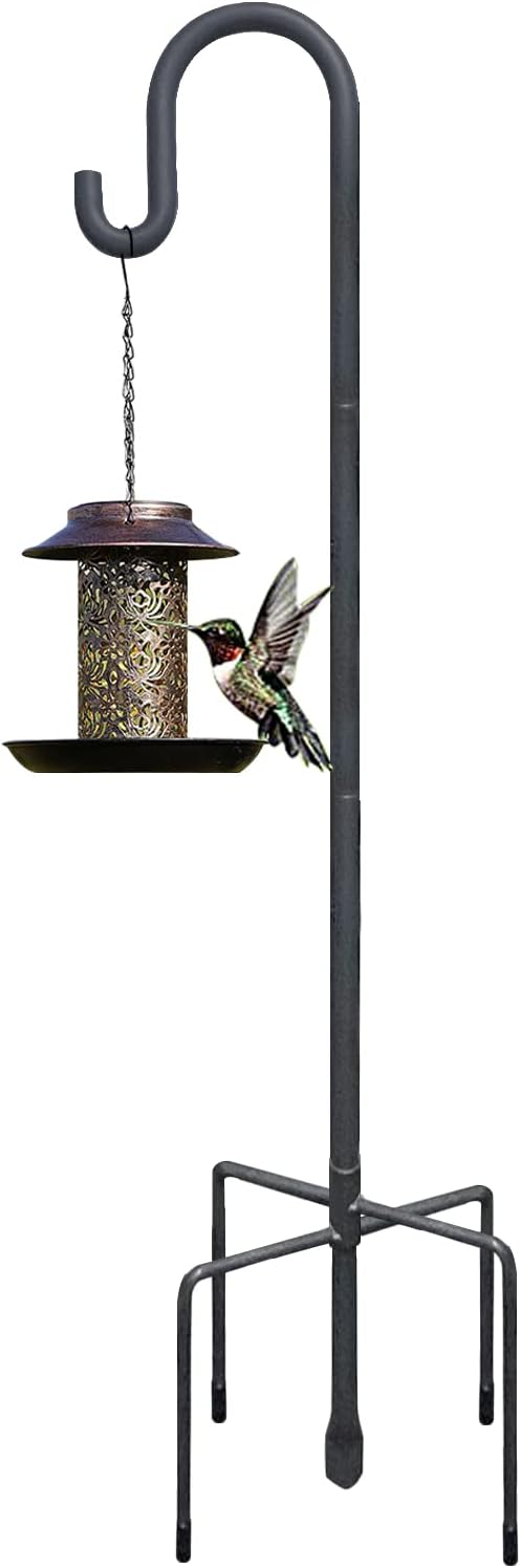 Shepherd Hooks 79 Inch Adjustable for Bird Feeder Lantern Plant Hook Garden Stake Plant Stand Hanger for Outdoor Flower Basket, Bird Feeder Hanger Weddings Decor