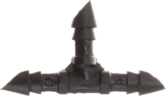 10 Pack (250 Total) Orbit 1/4 Inch Drip Fitting Tee for Micro Water Tubing, Dripper Line - 67401-25 Pack