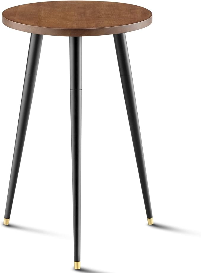 Tall Plant Stand Indoor, Mid Century Wood Plant Stand Plant Table for Flower Pots, Heavy Duty Metal Plant Holder, Modern Home Decor Small Round Side End Table (11.8"x20")