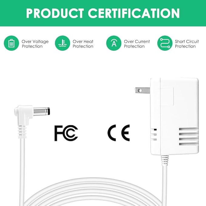 24V AC/DC Adapter Charger Compatible with Rachio Smart Sprinkler Controller, Indoor Irrigation System Controller Accessories Power Supply Cord