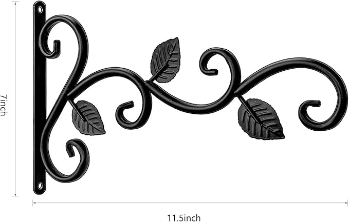 2 Pack Plants Hangers Outdoor Indoor Decor, Wall Hooks for Hanging Plant Bracket, Plant Hooks for Bird Feeder, Wind Chime, Lights, Lanterns