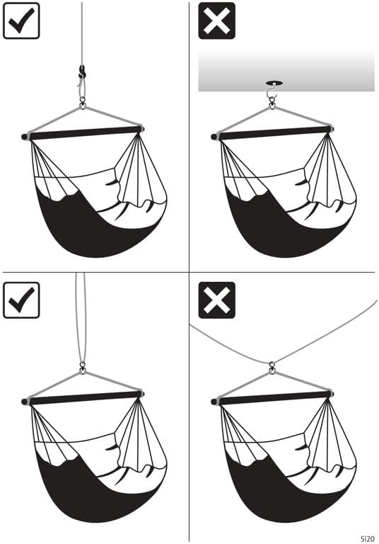 LA SIESTA® - XL King Domingo Hammock Swing Chair & CasaMount - Weather & Tear Resistant Hanging Chair - Outdoor Indoor Hammock Chair w/Suspension Kit for Walls Ceilings Square Beams - Toucan