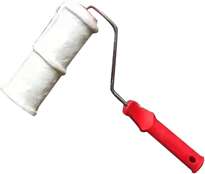 Tookie Embossed Paint Roller, 8 Inch Brick Embossing Roller for Wall Decoration, Art Brush Paint Roller Embossing Cylinder with Rubber Handle for Household DIY Paint Roller Art