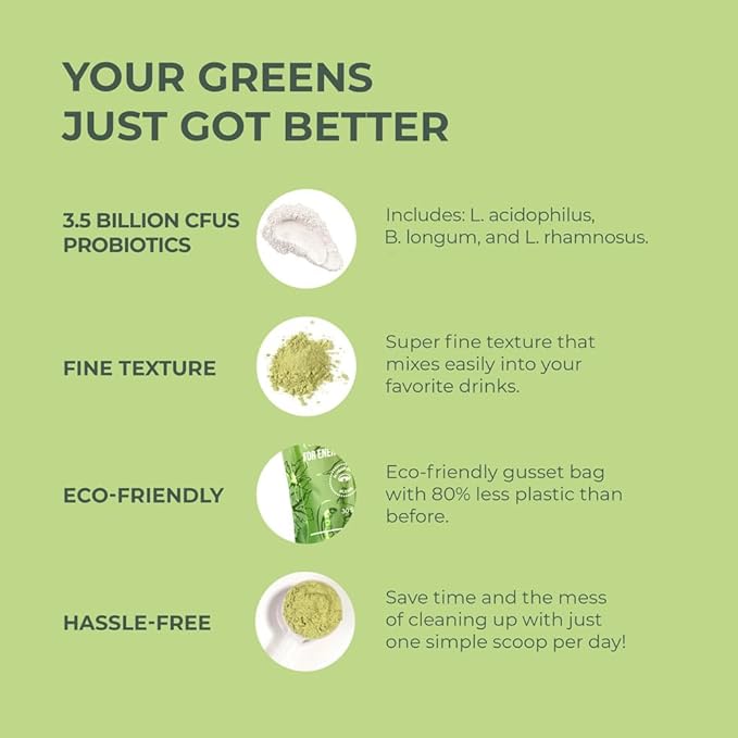 2 Pack, Super Greens Powder, 30 w/+50 Greens