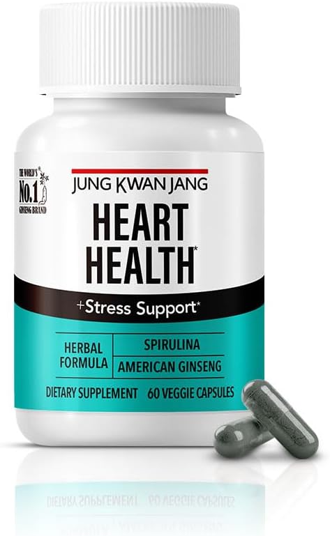 JungKwanJang Heart Health with Spirulina (1,000mg) (143mg) - 60 Herbal