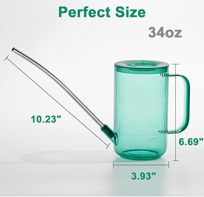 Indoor Plant Watering Can(34oz), Watering Can for Indoor Plants, Flowers, Succulents, with Plant Mister Spray Bottle(10oz)