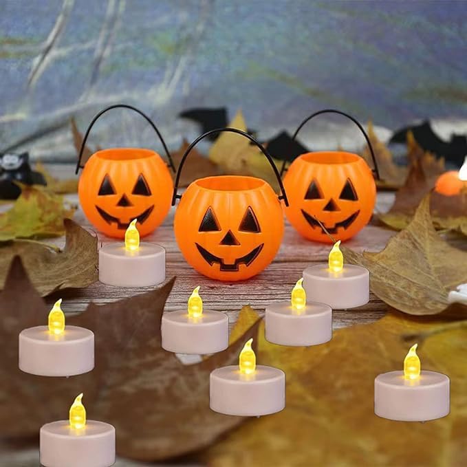 LED Tea Lights Candles- 24Pack Flameless Candles Realistic and Bright Flickering Long Lasting 200Hours for Holiday Celebration,Party, Home Decoration WarmYellow,Battery Operated