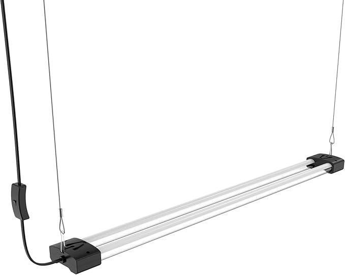 DYMOND BoostGro LED Grow Light Full Spectrum 5000K Daylight + 660nm Red Linkable Indoor Plant Lighting Fixture (3 FT, Black)