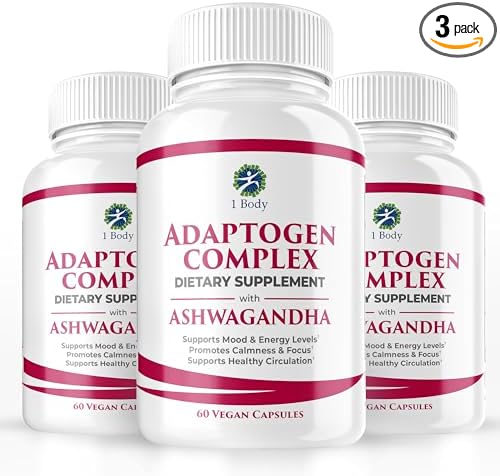 1 Body Ashwagandha Complex Supplement 180 Vegan